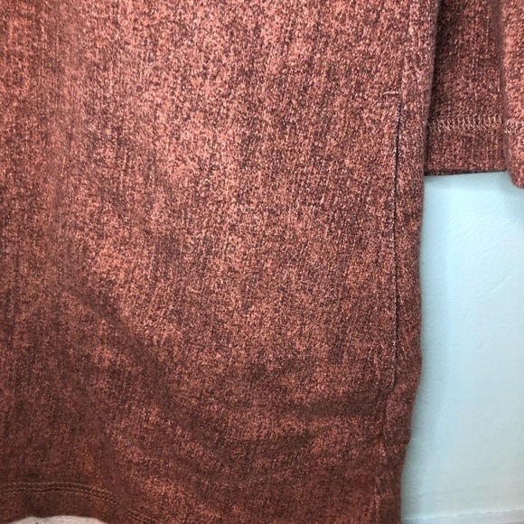 LOGO Lounge Burnt Orange Long Sleeve Asymmetrical Sweater Size Medium - Picture 7 of 12